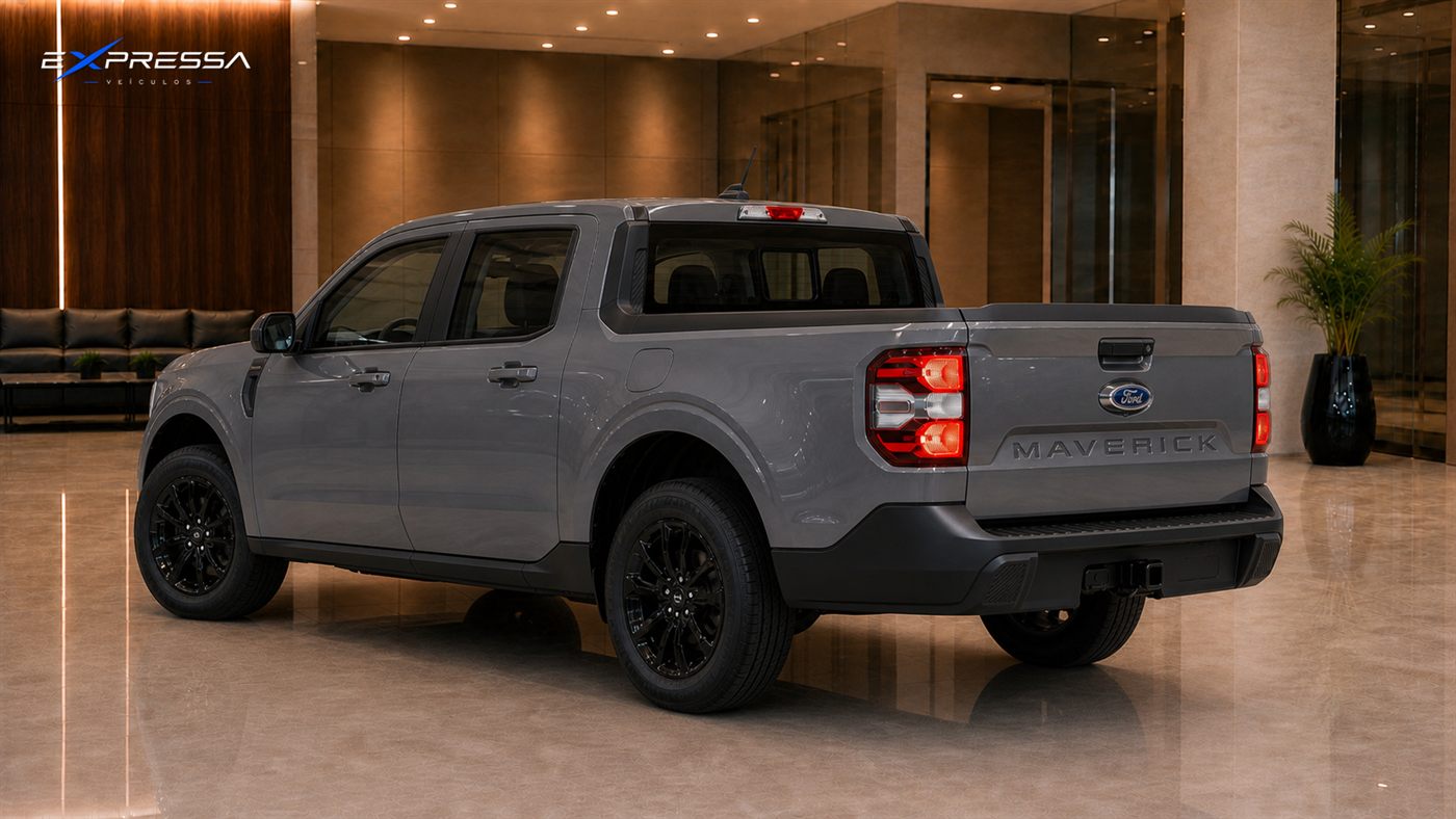 Ford Maverick FX4 cinza 0 km, detalhe