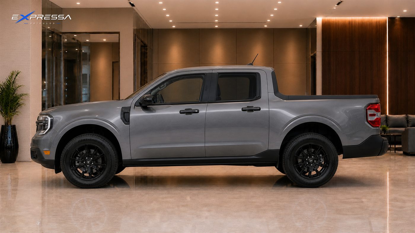 Ford Maverick FX4 cinza 0 km, detalhe