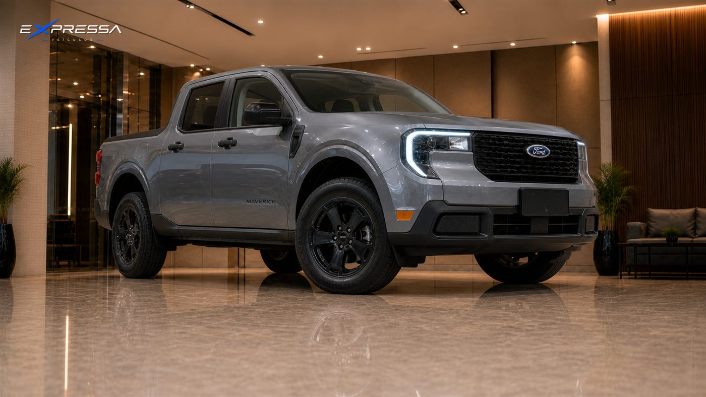 Ford Maverick FX4 cinza 0 km, detalhe